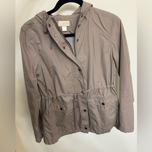 Ann Taylor Loft Cinched Jacket with Hood Size Small